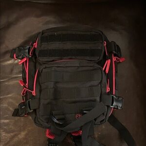 Stylish Black and Red Women's Backpack